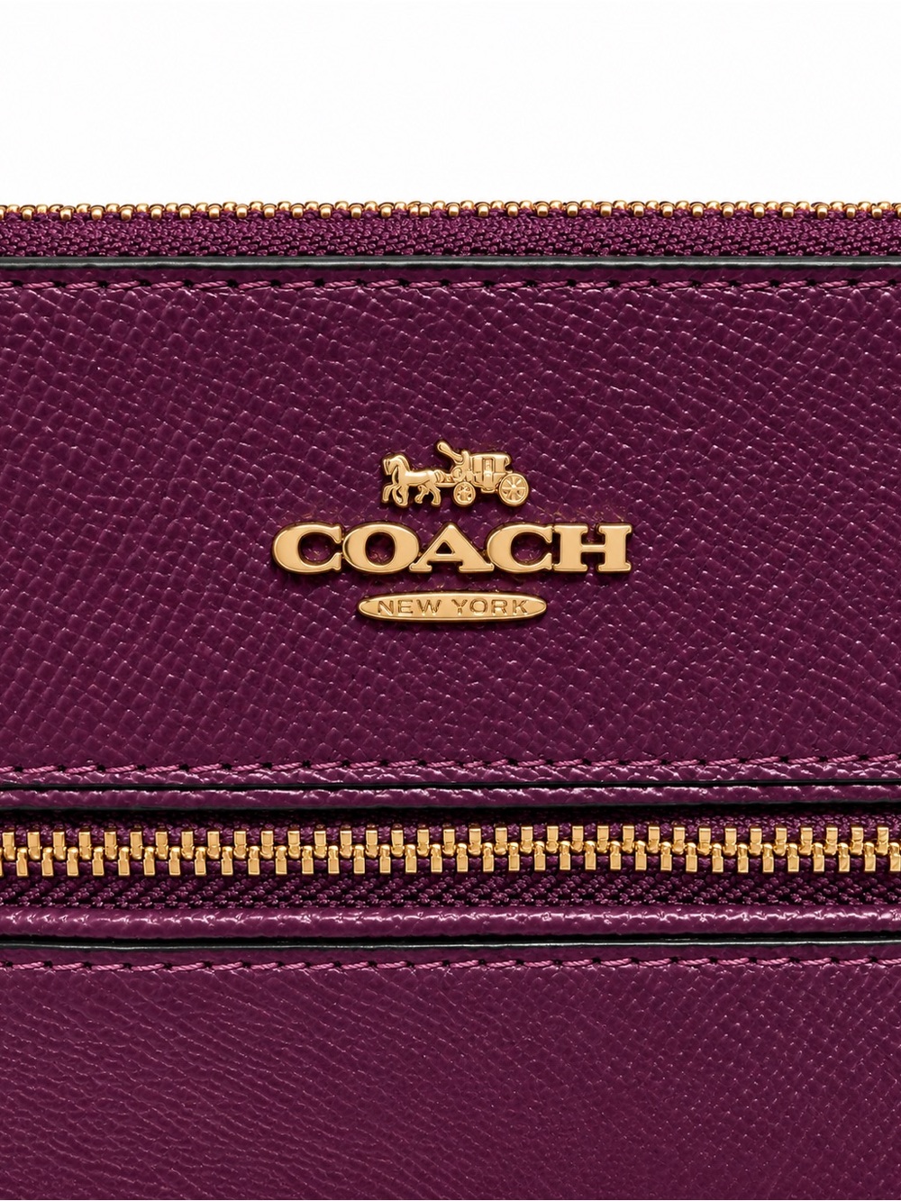 NWT Coach Gallery Pouch Wristlet F79895 Deep Berry - Picture 3 of 10